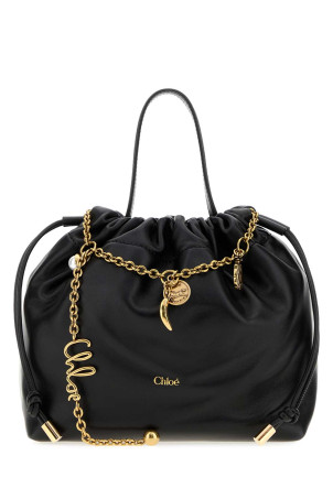 Маленькая сумка-ведро Chloé Icons из чёрной кожи наппа CHLOE (CH26UP789R12) CHLOÉ