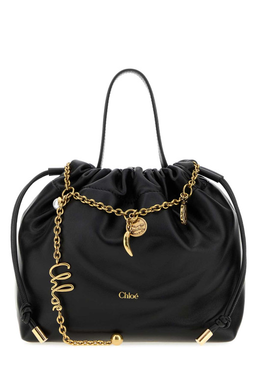 Маленькая сумка-ведро Chloé Icons из чёрной кожи наппа CHLOE (CH26UP789R12) CHLOÉ