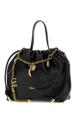 Маленькая сумка-ведро Chloé Icons из чёрной кожи наппа CHLOE (CH26UP789R12) CHLOÉ