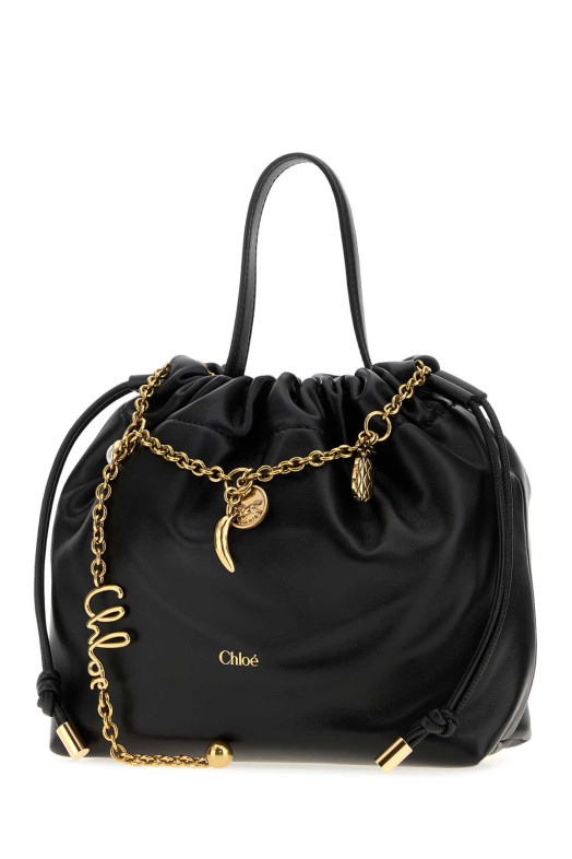 Маленькая сумка-ведро Chloé Icons из чёрной кожи наппа CHLOE (CH26UP789R12) CHLOÉ