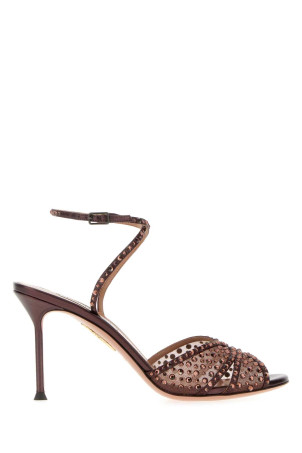 Сандалии «Lover» с украшениями из тюля от AQUAZZURA (CLRMIDS2NPU)