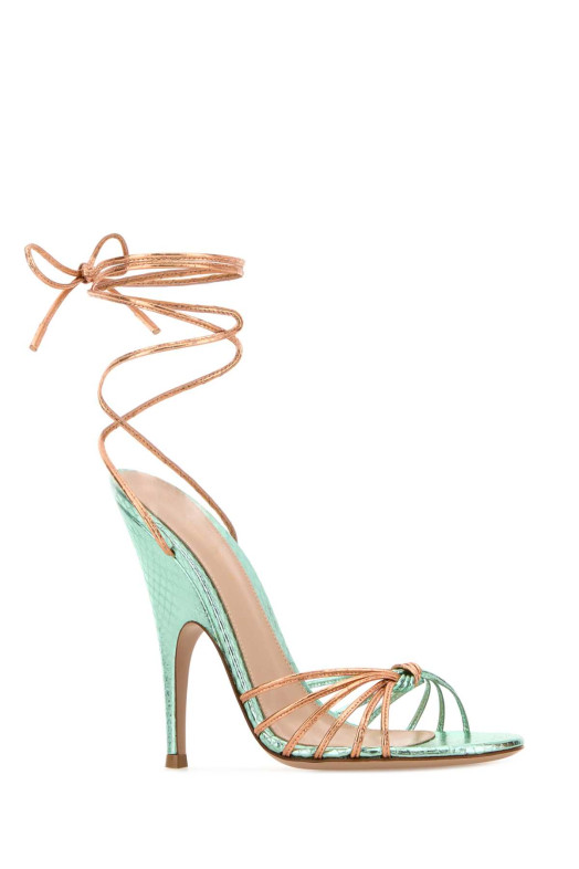 Two-tone leather MalÃ¨ sandals GIANVITO ROSSI (G3270111RICAYE)