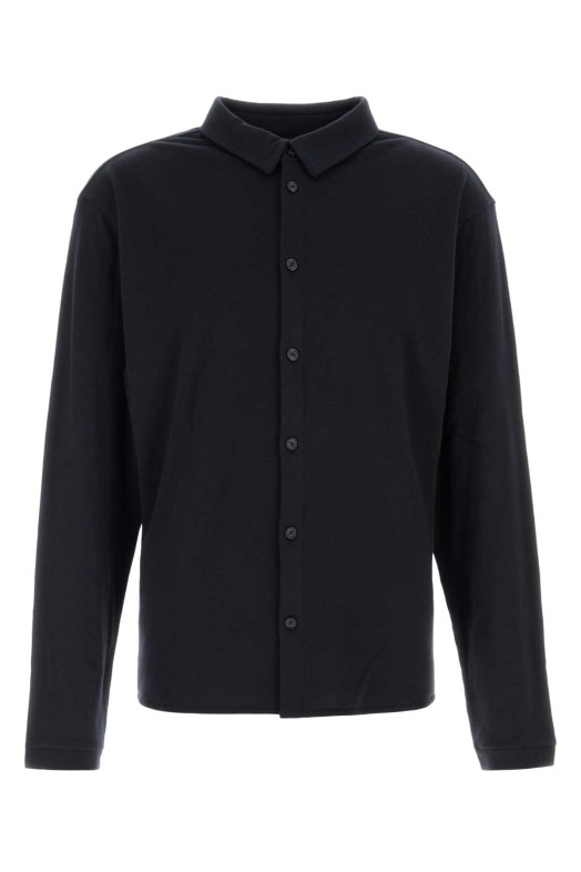 Рубашка из кашемира цвета «полуночный синий» GIORGIO ARMANI (GM000263TE10555)