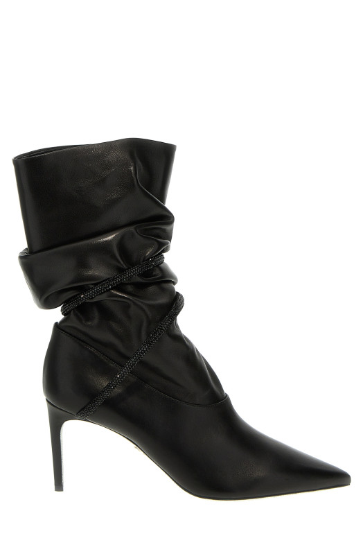 Ботильйони зі шкіри наппа зі стразами Чорні RENÉ CAOVILLA (C11908080NA01V050) Ботильйони зі шкіри наппа зі стразами Чорні RENÉ CAOVILLA (C11908080NA01V050)