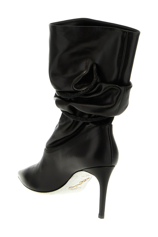 Ботильйони зі шкіри наппа зі стразами Чорні RENÉ CAOVILLA (C11908080NA01V050) Ботильйони зі шкіри наппа зі стразами Чорні RENÉ CAOVILLA (C11908080NA01V050)