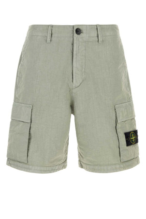 Бермуды из нейлона цвета «шалфей» STONE ISLAND (L1S15L100001S0069)