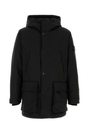 Чорна пухова куртка з поліестерової суміші, чорна STONE ISLAND (L2S154100062S0F27)