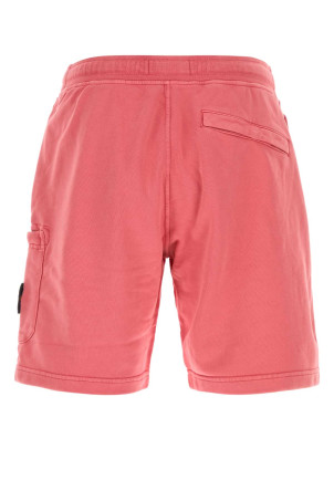 Темно-рожеві бавовняні шорти-бермуди STONE ISLAND (L2S156200011S0051)