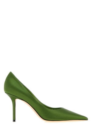 Зелені атласні туфлі-лодочки «Love» від JIMMY CHOO (LOVE85SAT)