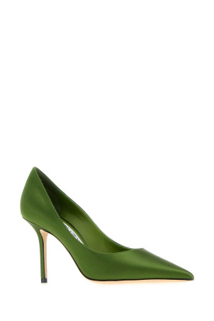 Зелені атласні туфлі-лодочки «Love» від JIMMY CHOO (LOVE85SAT)