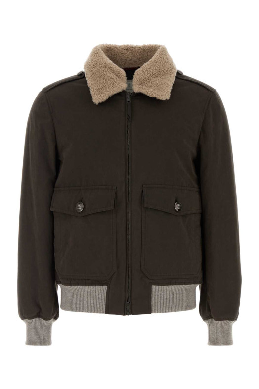 Dark brown cotton blend bomber jacket BRUNELLO CUCINELLI (MG5456003)