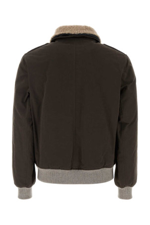 Dark brown cotton blend bomber jacket BRUNELLO CUCINELLI (MG5456003)