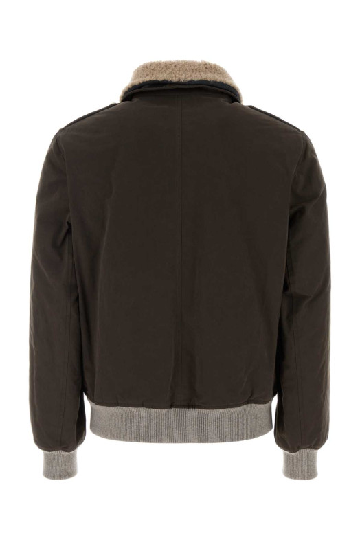 Dark brown cotton blend bomber jacket BRUNELLO CUCINELLI (MG5456003)