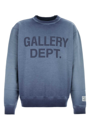 Blue cotton sweatshirt Blue GALLERY DEPT (OUT003)