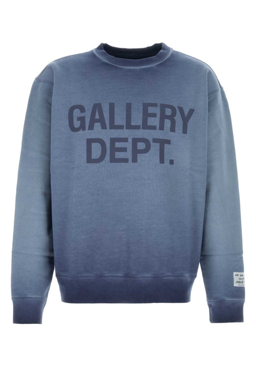 Blue cotton sweatshirt Blue GALLERY DEPT (OUT003)