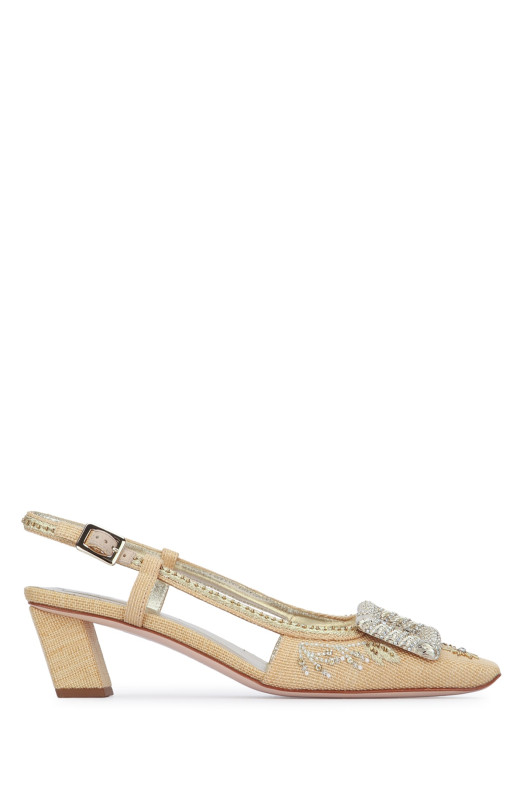 BV RAMAGE SLING BACK DEC 45, серый, ROGER VIVIER (RVW00645330KVC)