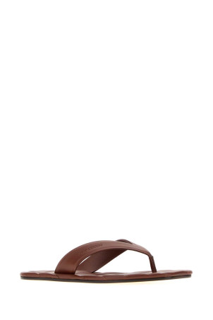 Chocolate leather thong slippers Red JW ANDERSON (SL0015LA0232)