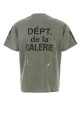 Серая хлопковая футболка GALLERY DEPT (TOP039)