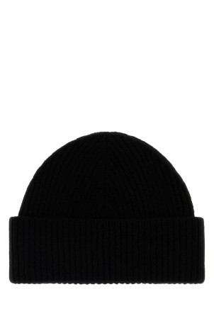 Black wool beanie hat Green AMI (UBO006018)