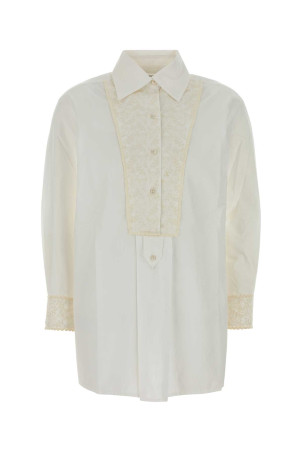 White poplin Closure shirt Brown BODE (WRS26SH008)