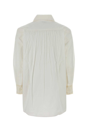 White poplin Closure shirt Brown BODE (WRS26SH008)