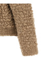 Lurex bouclé bomber jacket Beige