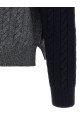 Color block braid sweater Multicolor