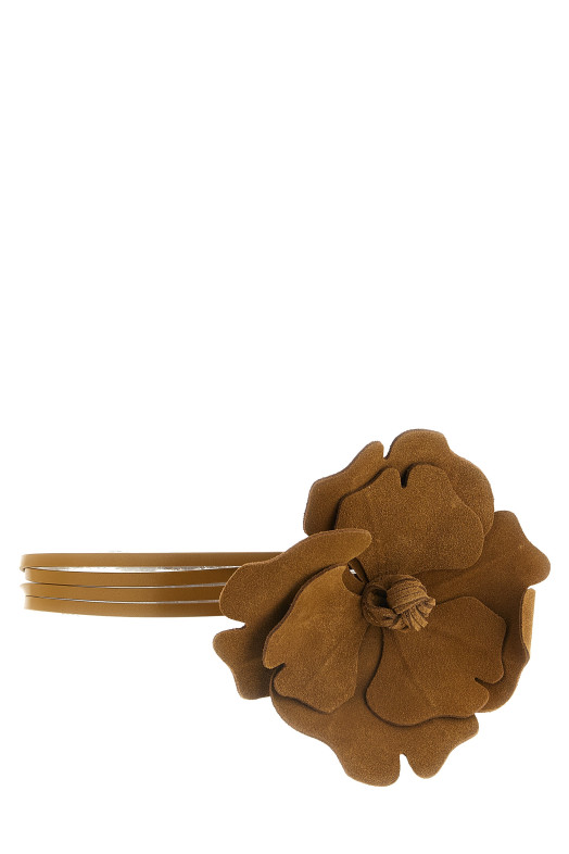 'Flower' belt Brown