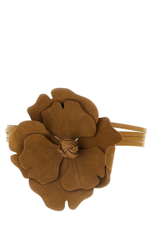 'Flower' belt Brown