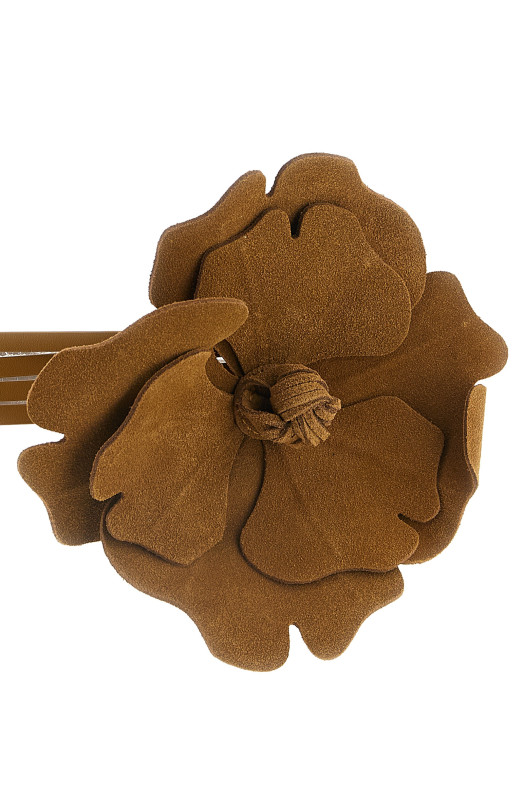 'Flower' belt Brown