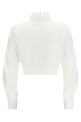 Double-layer collar shirt White