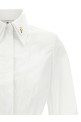 Double-layer collar shirt White