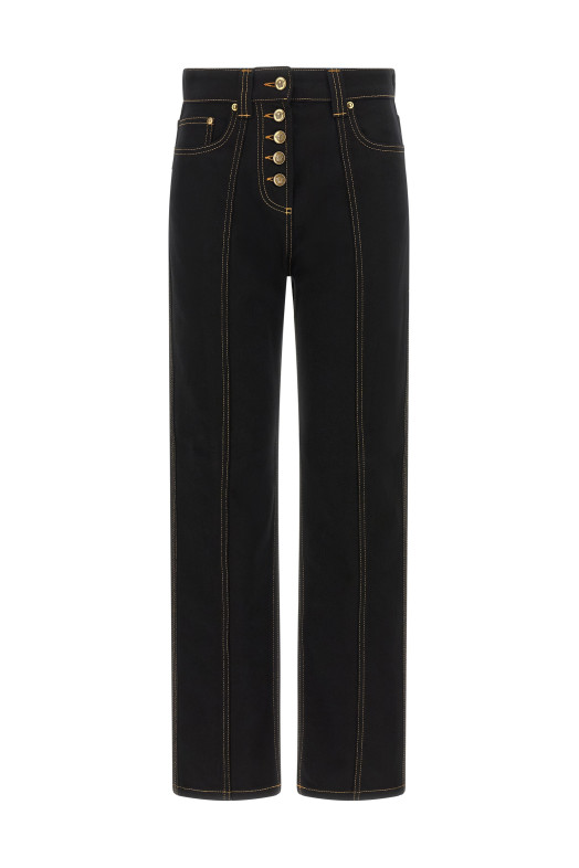 High waist jeans Black