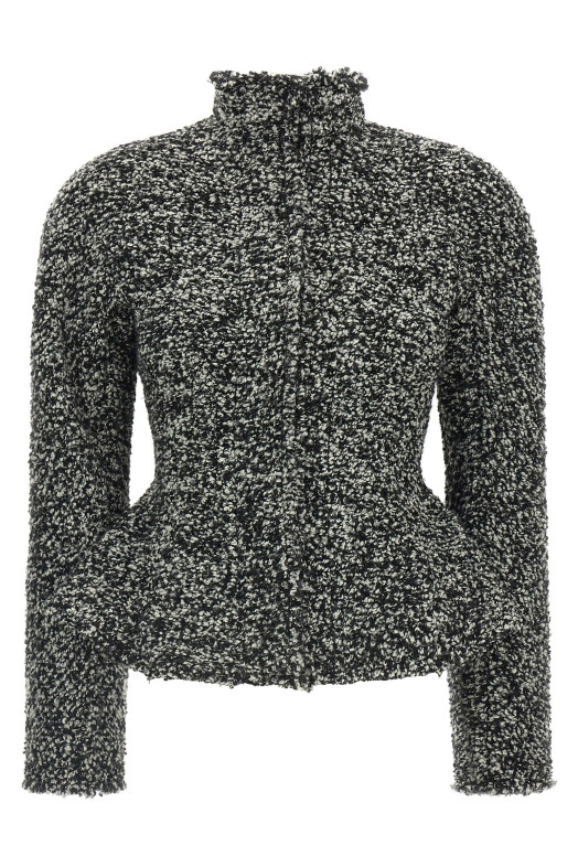 Bouclé blazer White