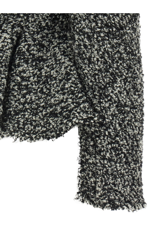 Bouclé blazer White