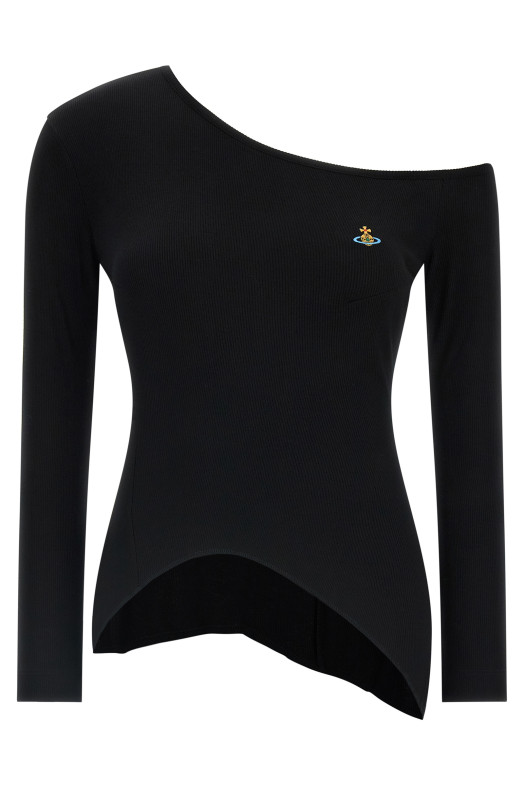 'Orgy Shoulder' T-shirt Black