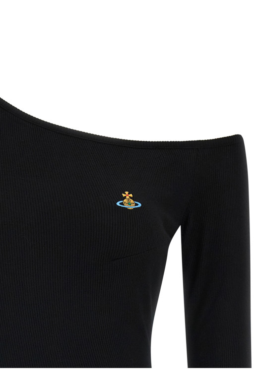 'Orgy Shoulder' T-shirt Black