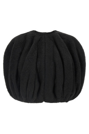 'Temple Bubble Cropped' cape Black