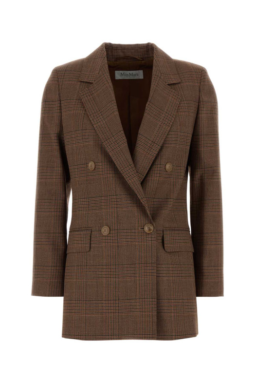 Блейзер Astrale от MAX MARA с вышивкой в клетку «гленчек» (2621046052600)