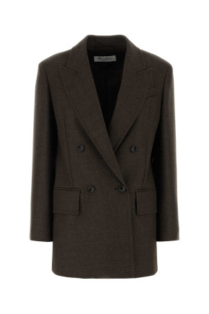 Шерстяной блейзер Pulvino цвета «шоколад» от MAX MARA (2621046103600)