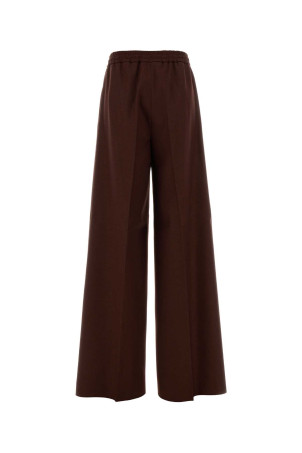 Brown wool Slalom wide-leg pant MAX MARA (2621136183600)