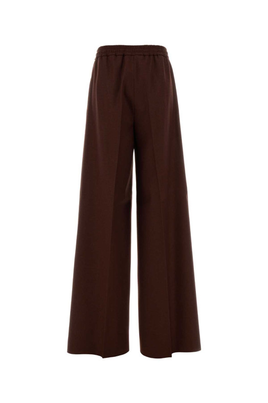 Brown wool Slalom wide-leg pant MAX MARA (2621136183600)