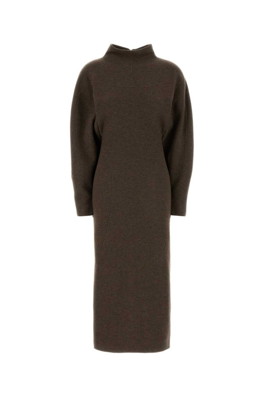 Платье «Tenuta» из смешанной шерсти коричневого цвета от MAX MARA (2621626013600)