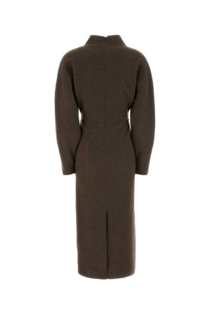 Платье «Tenuta» из смешанной шерсти коричневого цвета от MAX MARA (2621626013600)
