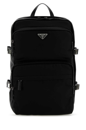 Чорний рюкзак з матеріалу Re-Nylon від PRADA (2VZ1012DMG)