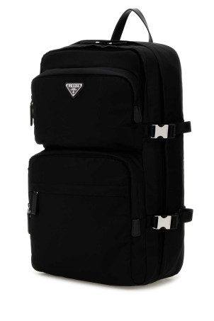 Чорний рюкзак з матеріалу Re-Nylon від PRADA (2VZ1012DMG)