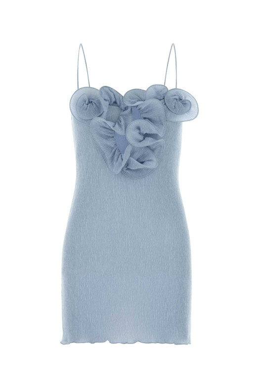Light-blue stretch crepe mini dress BLUE MAGDA BUTRYM (312426)