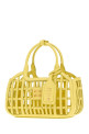 Жёлтая кожаная сумочка MIU MIU (5BA2942IBE)