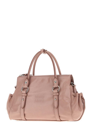 Розовая кожаная сумочка MIU MIU (5BA3332A44)