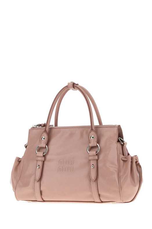Розовая кожаная сумочка MIU MIU (5BA3332A44)